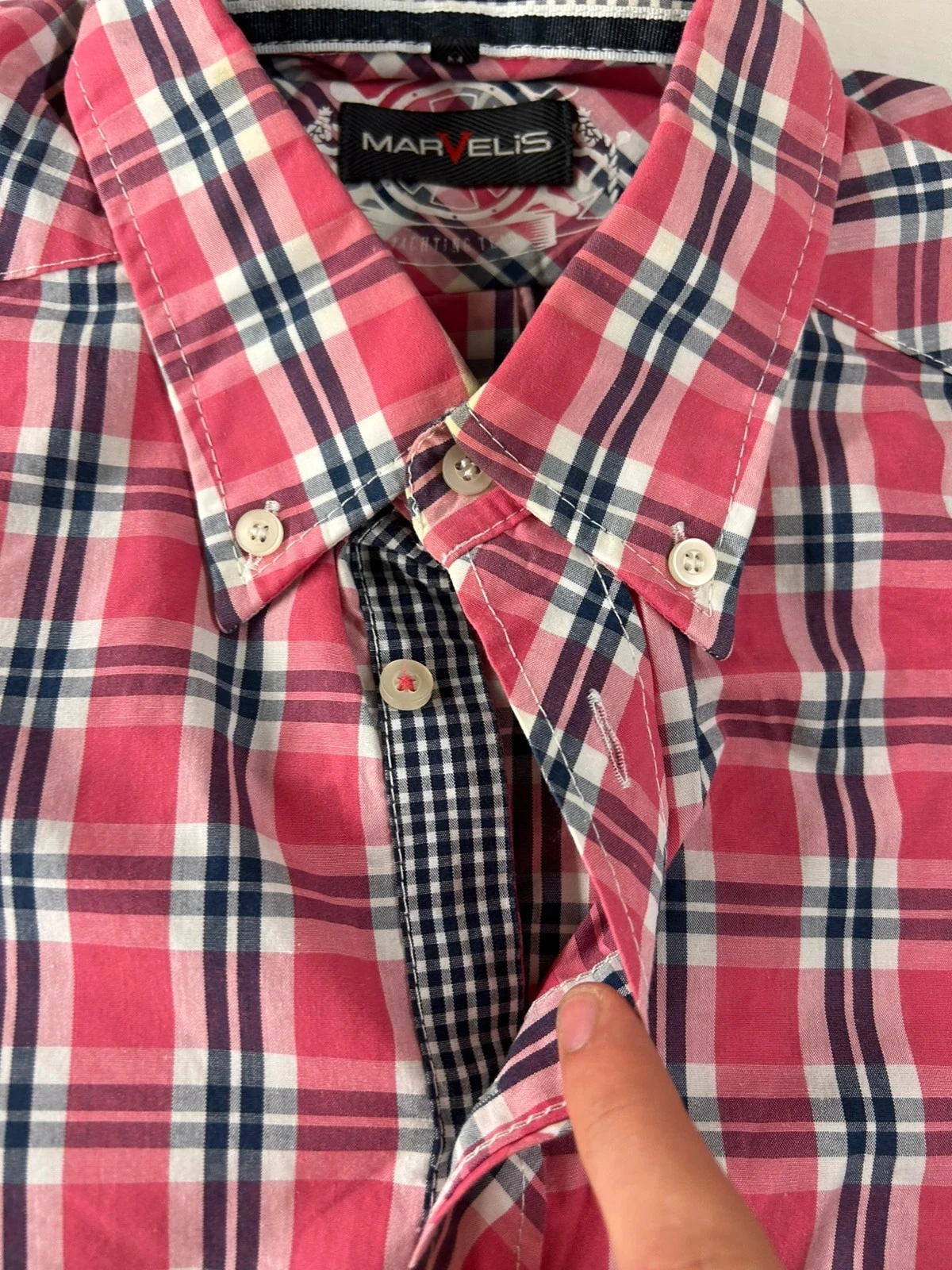 Camisa quadriculada de mangas curtas Marvelis tamanho M – photo 8